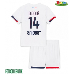 Paris Saint-Germain Desire Doue #14 Bortaställ Barn 2025-26 Kortärmad (+ Korta byxor)